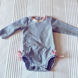 Ruffle Butts baby girl one piece rash guard